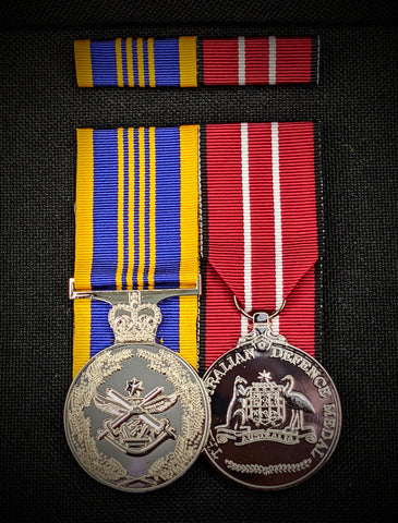 Replica Defence Long Service and Australian Defence Medal Mounted