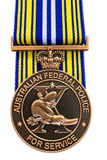 Australian Federal Police Service Medal on white background