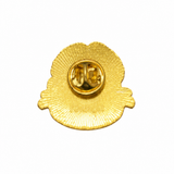 Brighter poppy badge rear on white