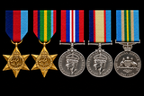 Replica Set of 5 WW2 Medals Sharpened