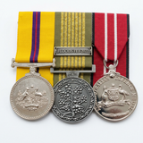 Three-medal set with sharpening and a white background