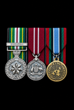 UN Rwanda Medals Black BG Front