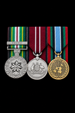 UN Rwanda Medals Black BG Wide