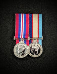 Replica pair of mounted mini world war 2 medals!