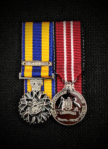 Mini replica medals DFSM, ADM and 1 clasp