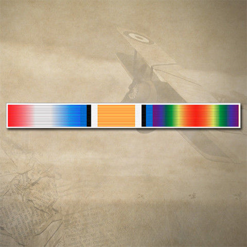 WW1 MEDAL TRIO RIBBON BAR DECAL STICKER | 145mm x 15mm | 7yr WATER + UV PROOF