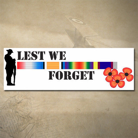 WWI LEST WE FORGET DECAL STICKER | GALLIPOLI | WORLD WAR ONE | ANZAC